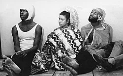 an exhibition organized by Diedrich Diederichsen amp Christopher Müller feat. Marcus Behmer, Stefan George, Rainer Werner Fassbinder, Hans Henny Jahnn, Lutz Bacher, Hans Kayser, Ludwig Gosewitz, Jordan Belson, Hapshash and the Coloured Coat, The Fool, Rogério Duarte, The Red KrayolaMayo Thompson, Walter de Maria, Sigmar Polke, Emil Schult, Isaac Abrams, John McCracken, Pedro Bell, Kai Althoff, Henrik Olesen, Öyvind Fahlström, Karlheinz Stockhausen, Sun Ra, Hartmut Geerken, Albert Oehlen, Jack Goldstein, Jutta Koether, Isa Genzken, Palermo, John Coltrane, Tony Conrad — Cosmic Communities Coming Out Into Outer Space Homofuturism, Applied Psychedelia amp Magic Connectivity — Exhibitions — Galerie Buchholz — Image 243